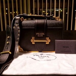 Trendy Prada City Saffiano Leather Cahier Bag!
